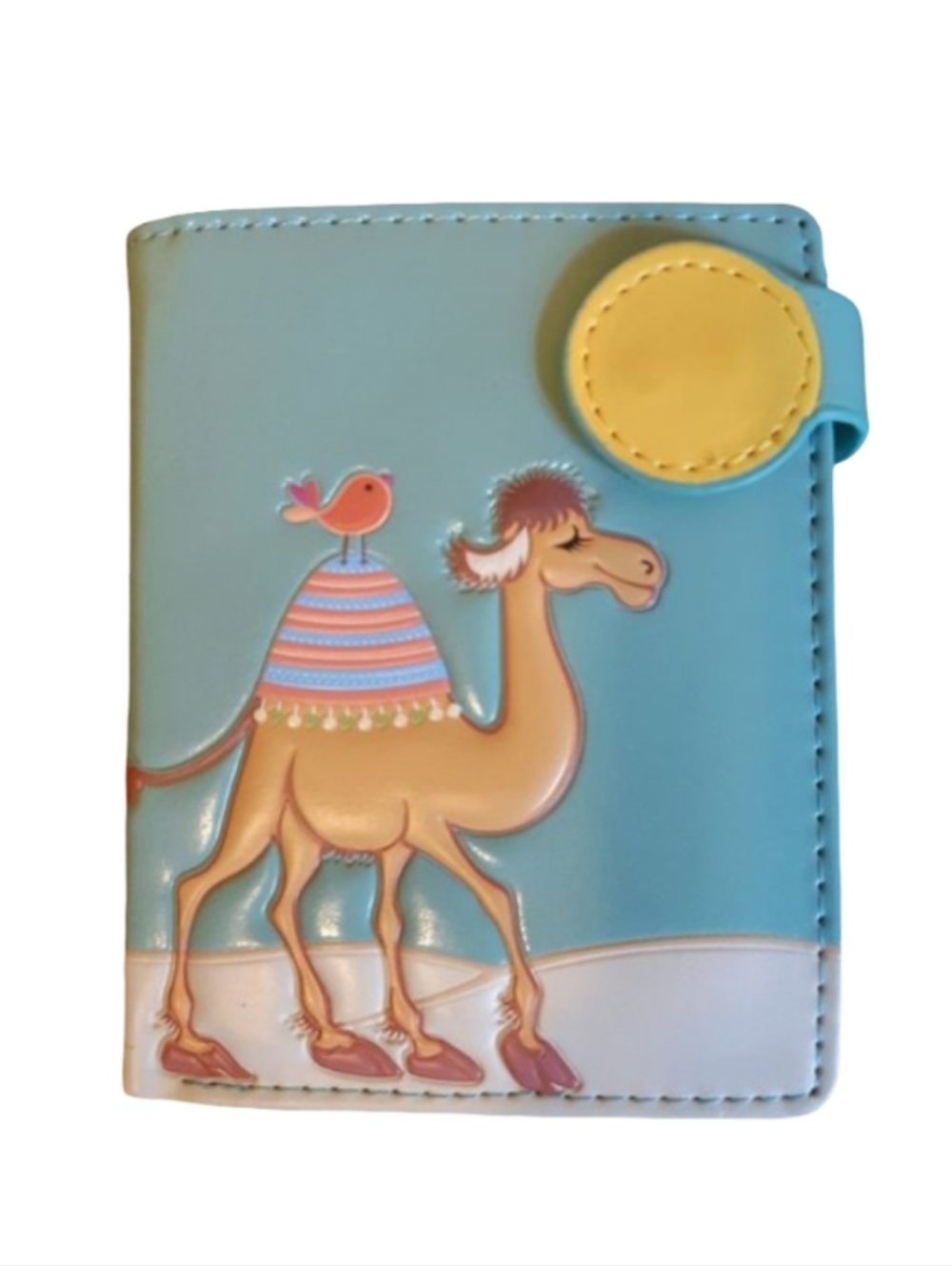 Shagwear Small Wallet Premium Vegan Leather Camel Purse Clutch Bag Light Teal